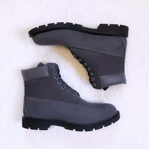 Timberland Men’s Classic 6” Waterproof Dark Grey Boots - Picture 6 of 7